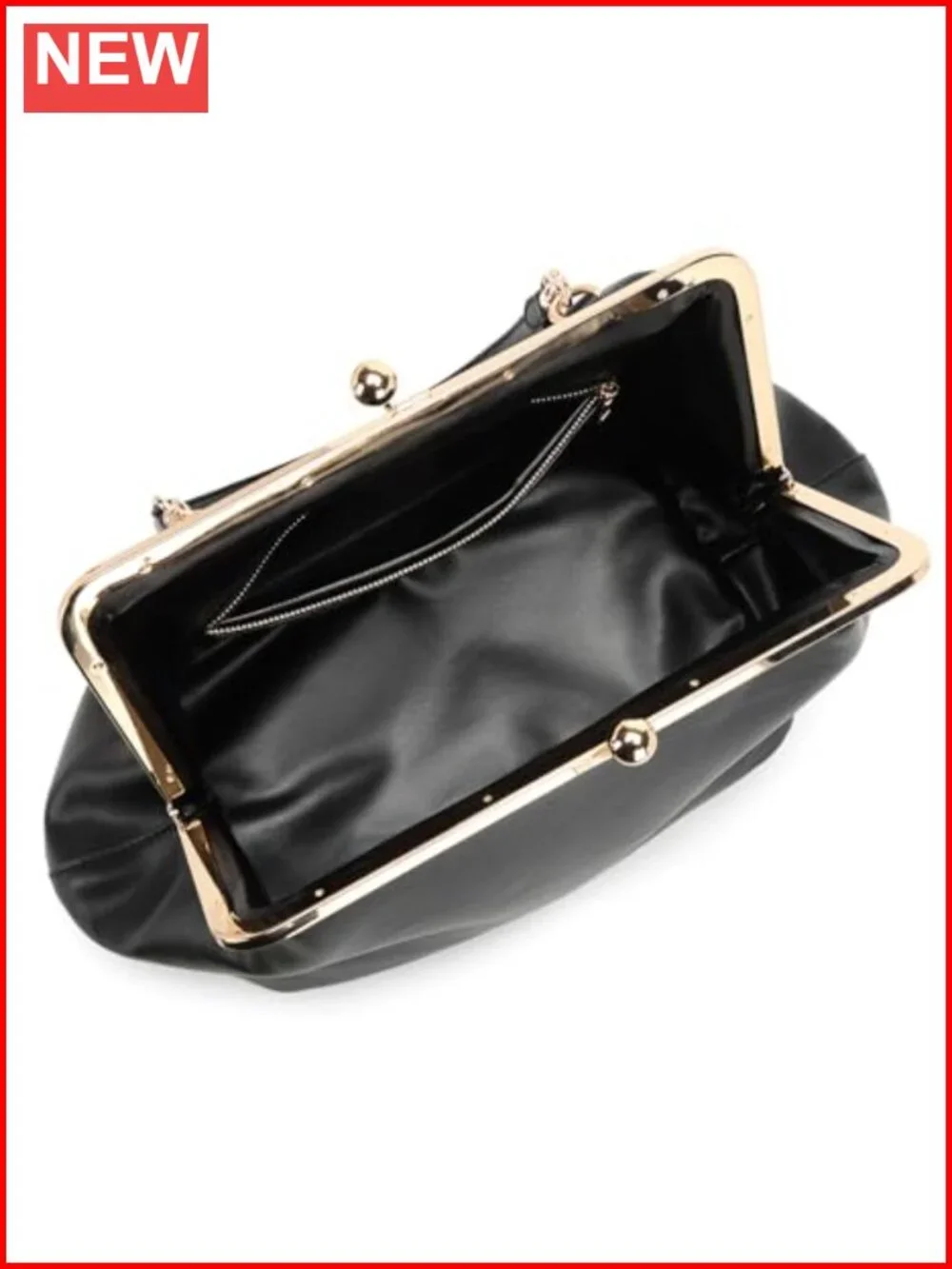 Genuine Leather Evening Bag Clutch Top Handle Shoulder Purse Minimalist